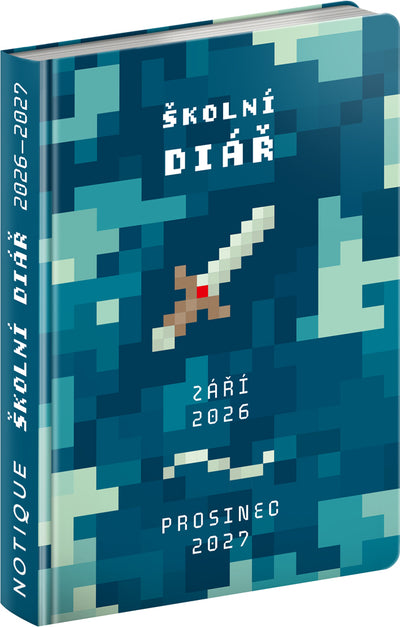 Školní diář Gamer (září 2026 – prosinec 2027), 9,8 x 14,5 cm