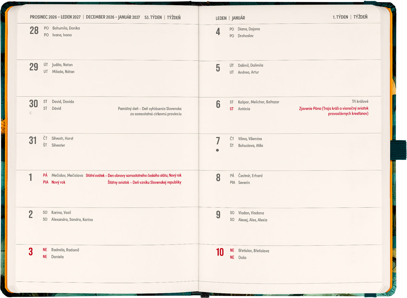 Planbook diář/notes Kočka 2027, 13 x 21 cm