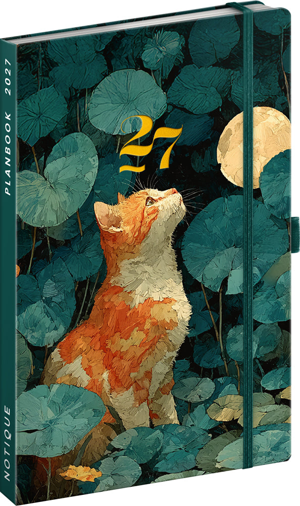 Planbook diář/notes Kočka 2027, 13 x 21 cm