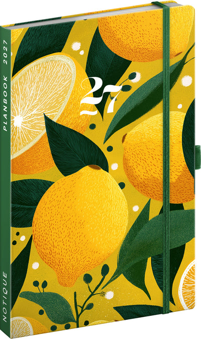 Planbook diář/notes Citróny 2027, 13 x 21 cm