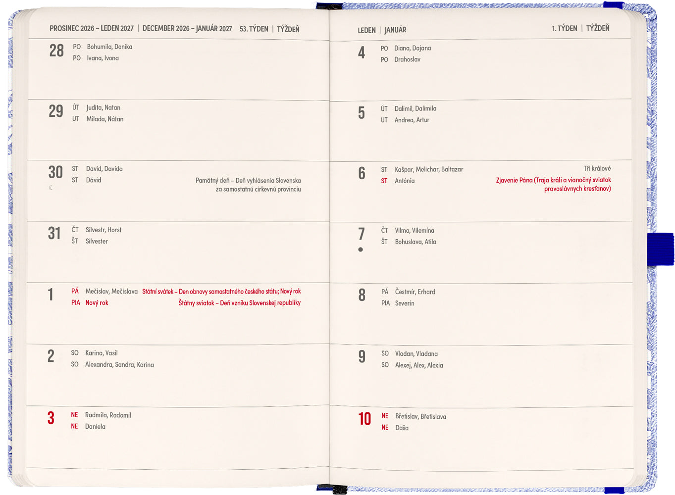 Planbook diář/notes Pod mořem  2027, 13 x 21 cm