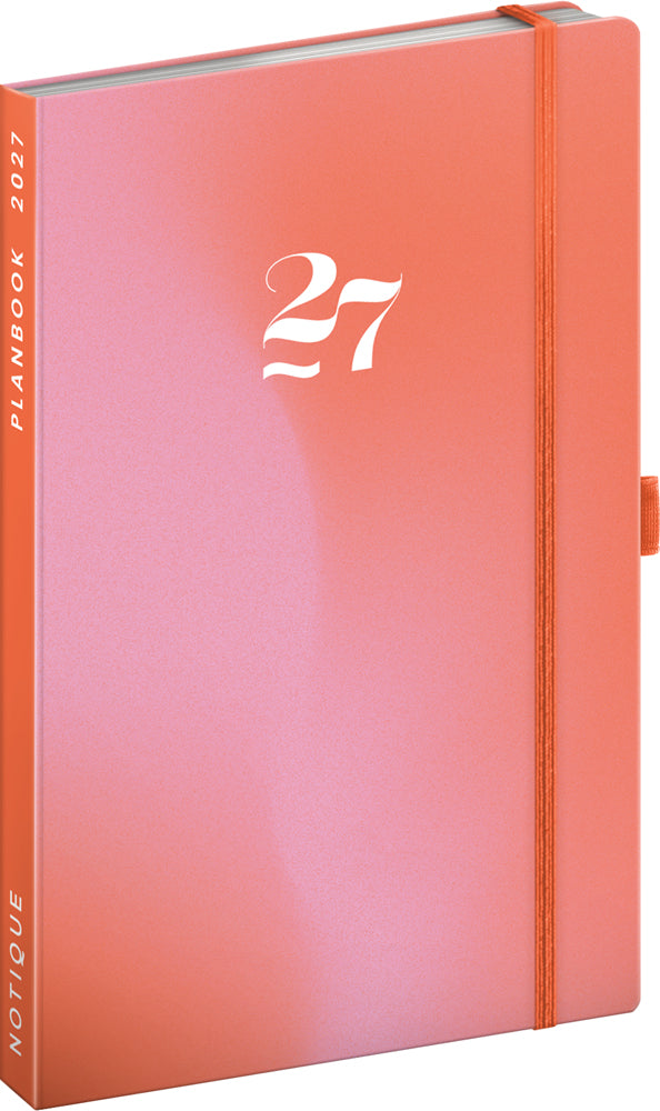 Planbook diář/notes Korál 2027, 13 x 21 cm