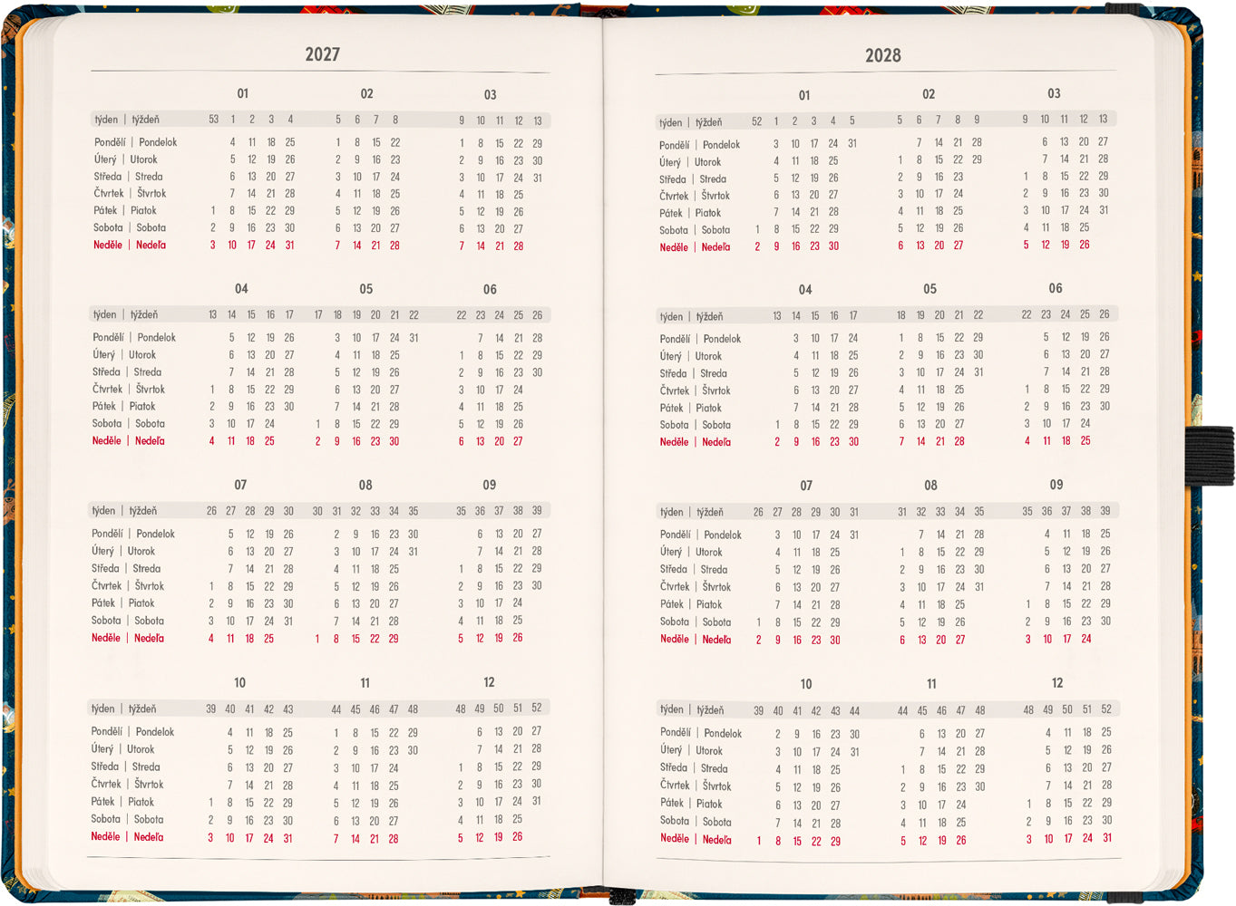 Planbook diář/notes Harry Potter –  Bradavický expres 2027, 13 x 21 cm