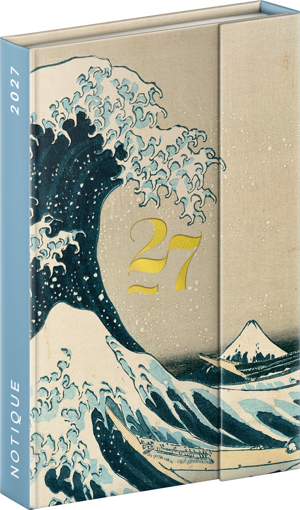 Týdenní magnetický diář Katsushika Hokusai 2027, 11 x 16 cm