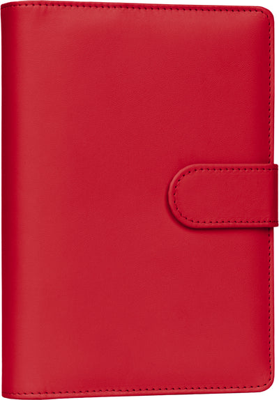 Refill – Týdenní kroužkový diář s vyměnitelnými listy 2027, sytě červený, 12,5 x 19 cm