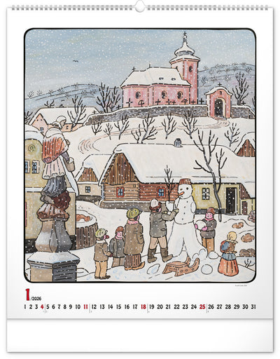Nástěnný kalendář Josef Lada 2026, 48 x 56 cm