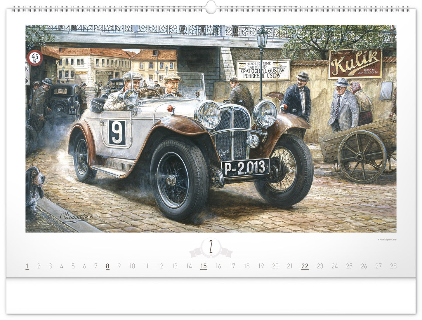 Nástěnný kalendář Oldtimers – Václav Zapadlík 2026, 64 x 42 cm