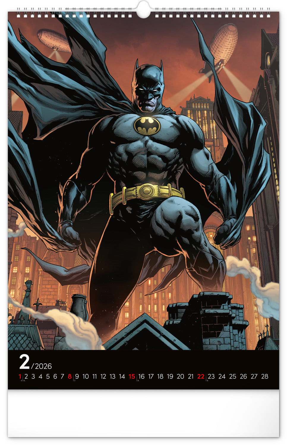Nástěnný kalendář Batman Dark 2026, 33 x 46 cm