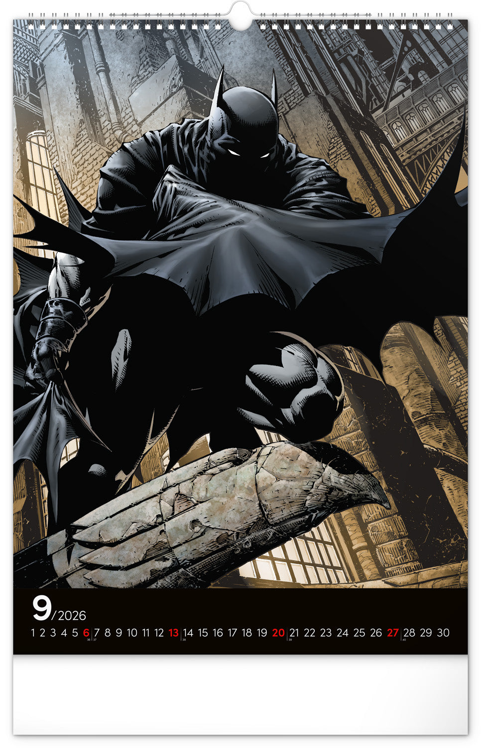 Nástěnný kalendář Batman Dark 2026, 33 x 46 cm
