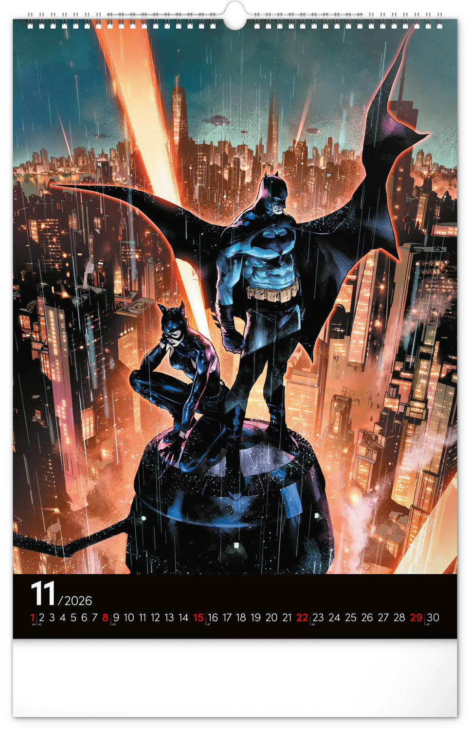 Nástěnný kalendář Batman Dark 2026, 33 x 46 cm