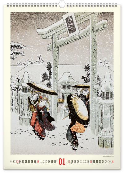 Nástěnný kalendář Vintage plakáty – japonské umění 2027, 33 x 46 cm