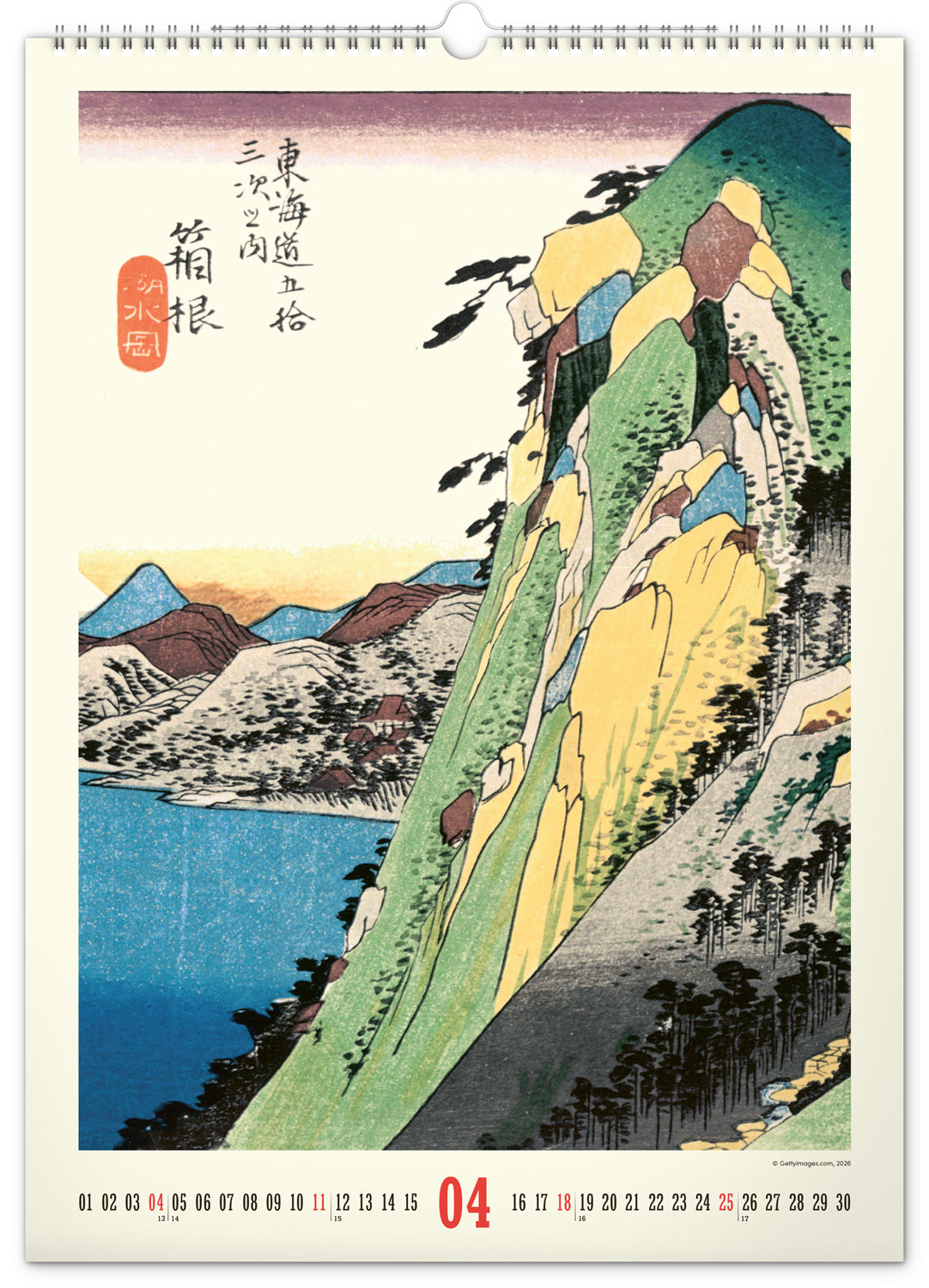 Nástěnný kalendář Vintage plakáty – japonské umění 2027, 33 x 46 cm