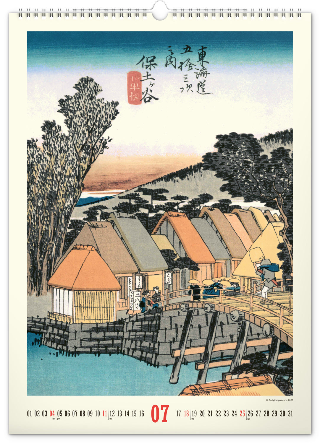 Nástěnný kalendář Vintage plakáty – japonské umění 2027, 33 x 46 cm