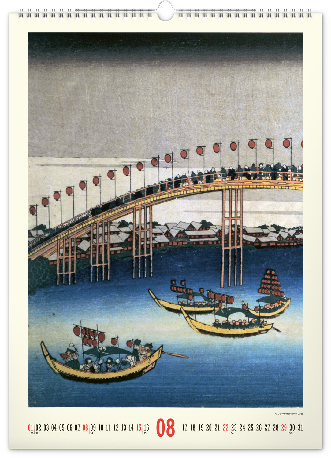 Nástěnný kalendář Vintage plakáty – japonské umění 2027, 33 x 46 cm