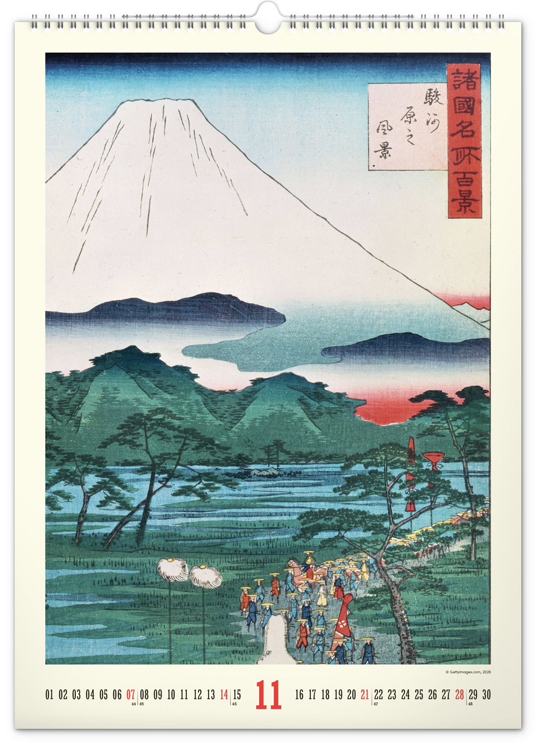 Nástěnný kalendář Vintage plakáty – japonské umění 2027, 33 x 46 cm