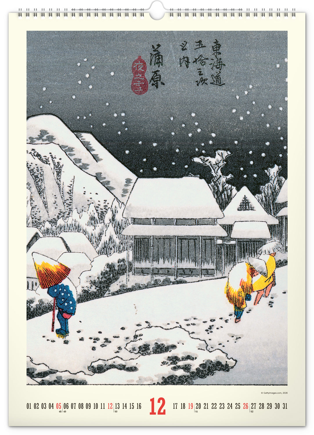 Nástěnný kalendář Vintage plakáty – japonské umění 2027, 33 x 46 cm