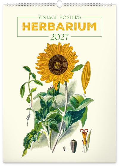 Nástěnný kalendář Vintage plakáty – herbář 2027, 33 x 46 cm
