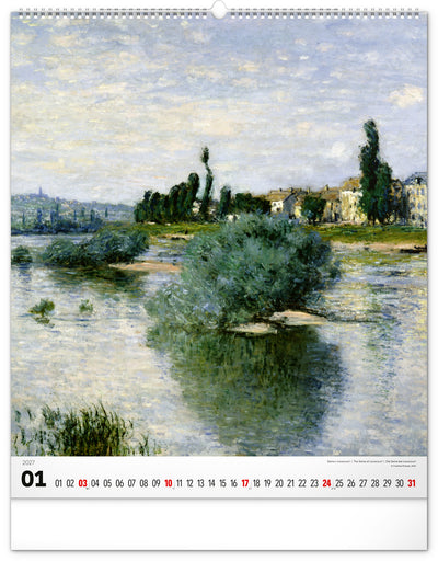 Nástěnný kalendář Claude Monet 2027, 48 x 56 cm