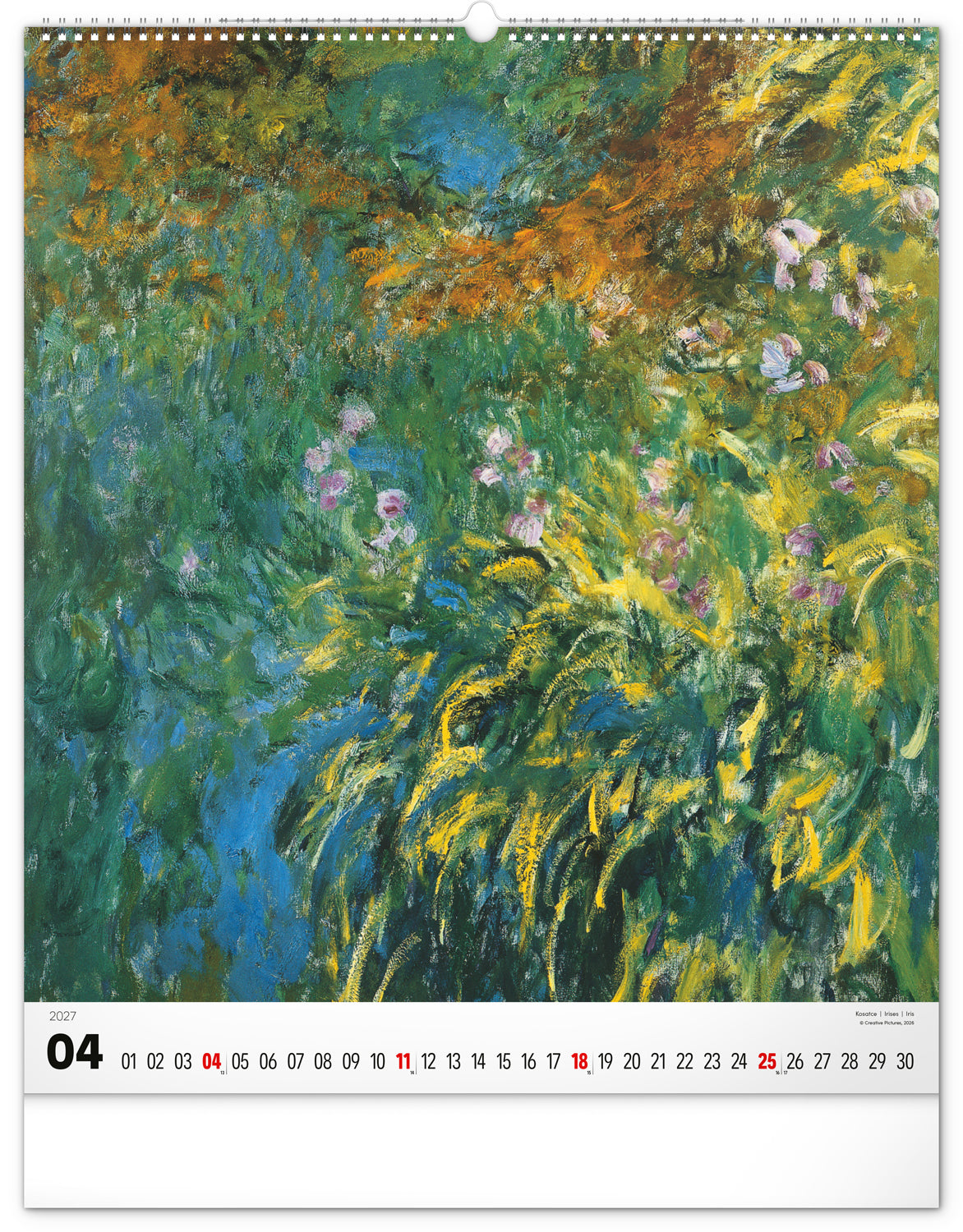 Nástěnný kalendář Claude Monet 2027, 48 x 56 cm
