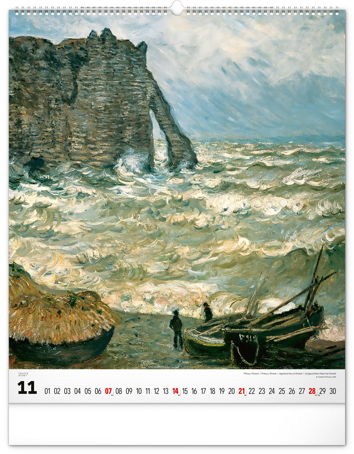 Nástěnný kalendář Claude Monet 2027, 48 x 56 cm