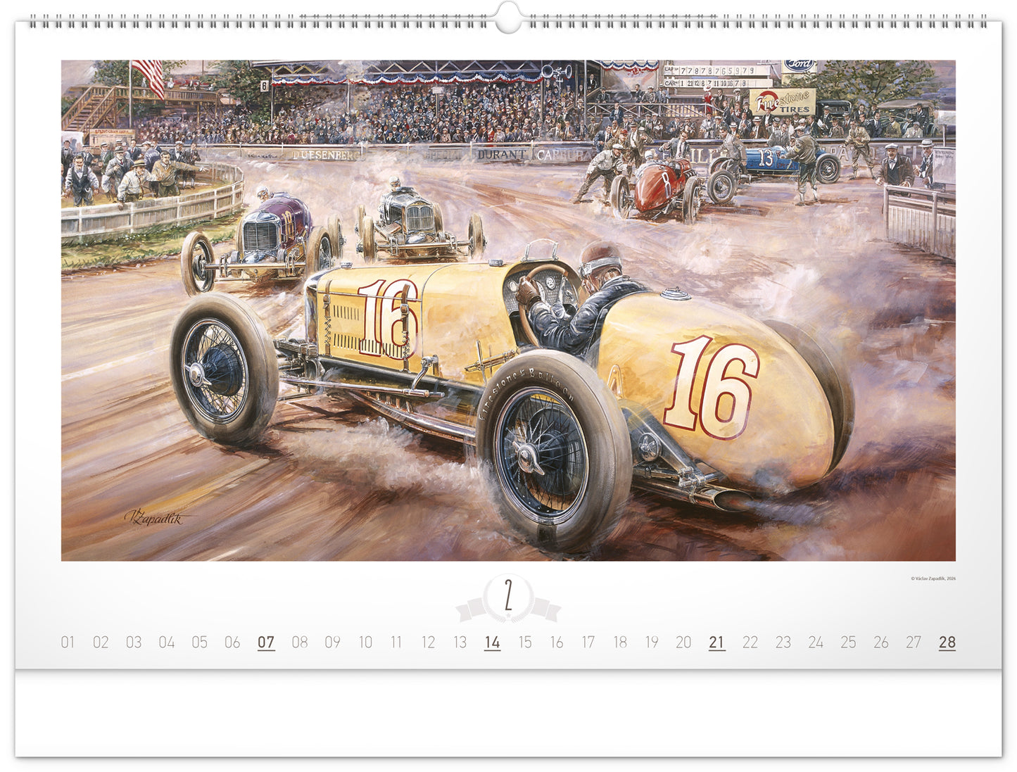 Nástěnný kalendář Oldtimers – Václav Zapadlík 2027, 64 x 42 cm