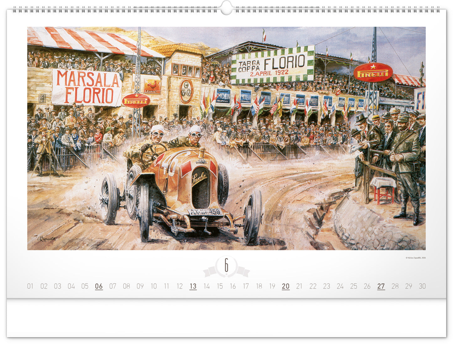 Nástěnný kalendář Oldtimers – Václav Zapadlík 2027, 64 x 42 cm