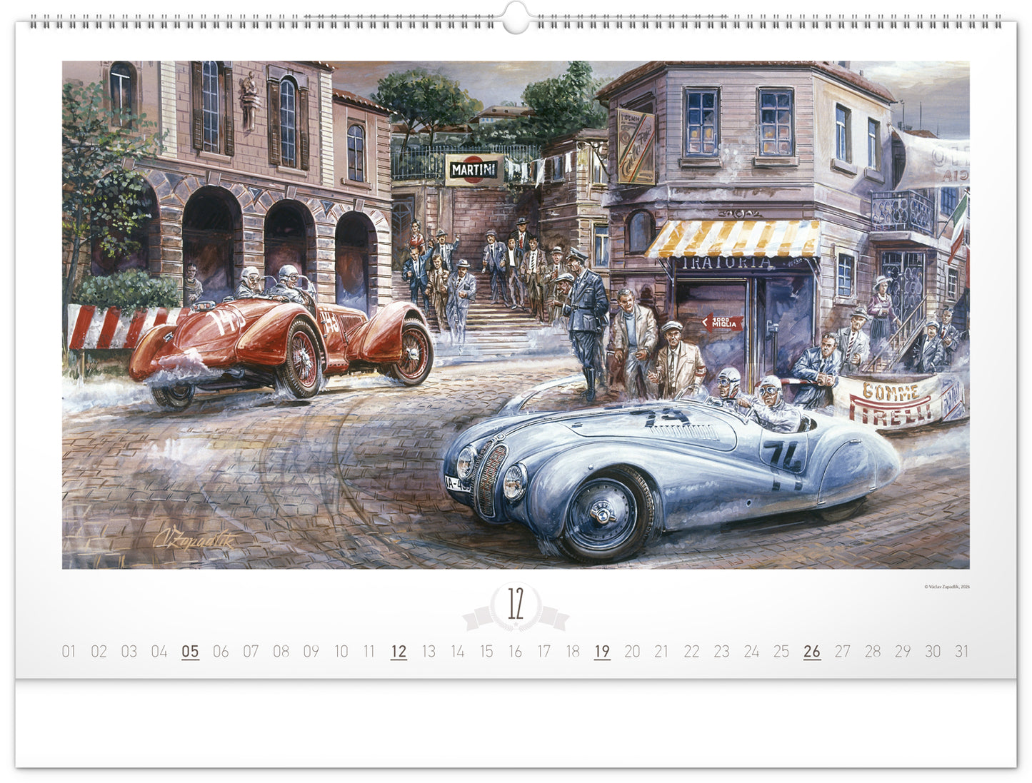 Nástěnný kalendář Oldtimers – Václav Zapadlík 2027, 64 x 42 cm