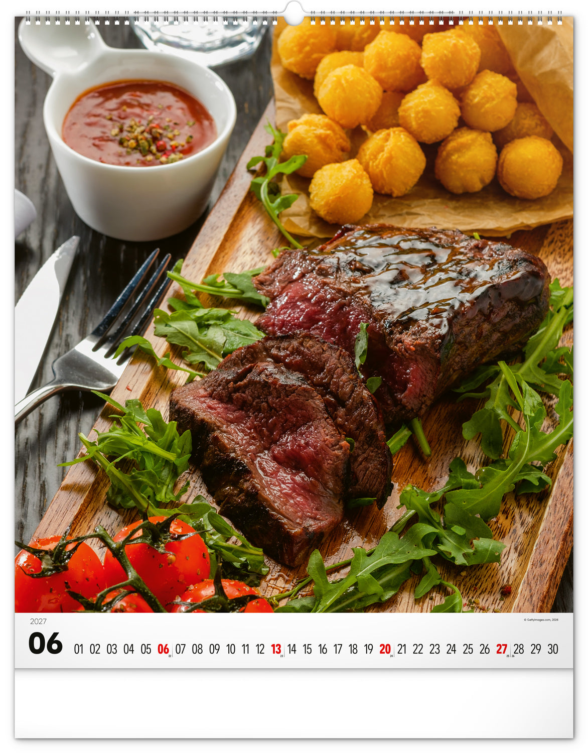 Nástěnný kalendář Gourmet 2027, 48 x 56 cm