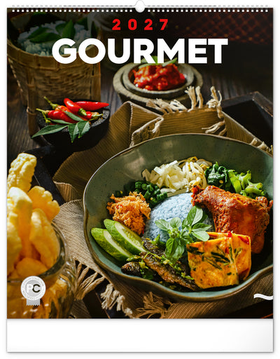 Nástěnný kalendář Gourmet 2027, 48 x 56 cm