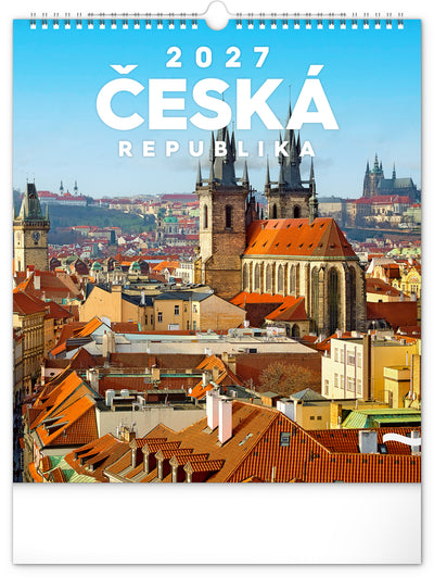 Nástěnný kalendář Česká republika 2027, 30 x 34 cm