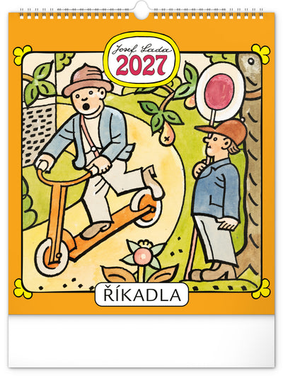 Nástěnný kalendář Josef Lada – Říkadla 2027, 30 x 34 cm