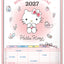 Nástěnný kalendář Rodinný plánovací Hello Kitty 2027, 33 x 46 cm