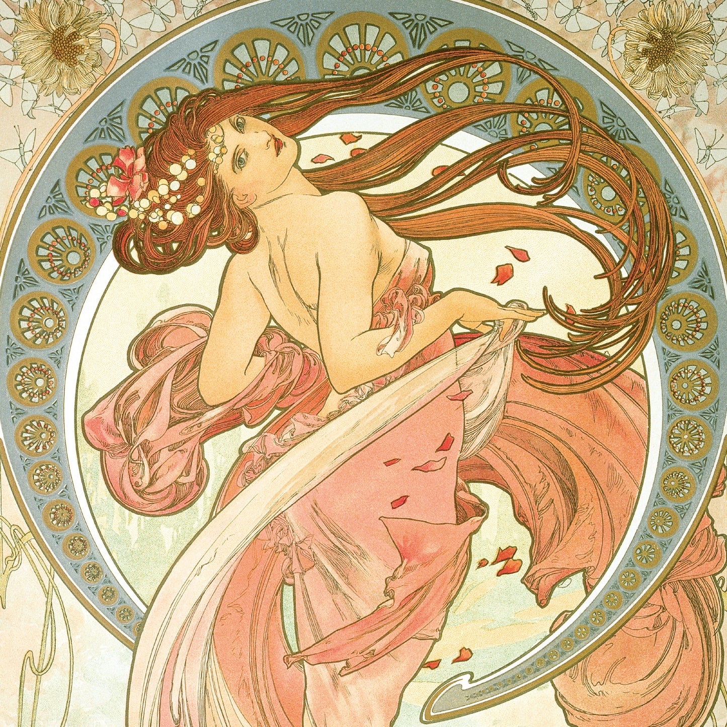 Poznámkový kalendář Alfons Mucha 2026, 30 x 30 cm