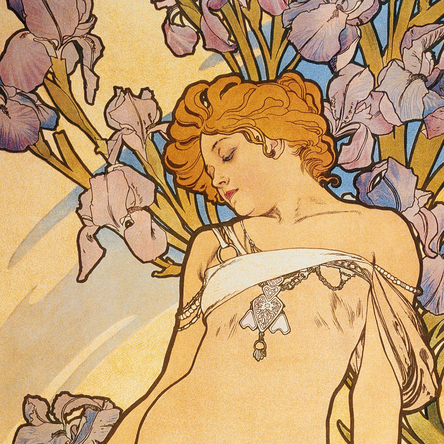 Poznámkový kalendář Alfons Mucha 2026, 30 x 30 cm