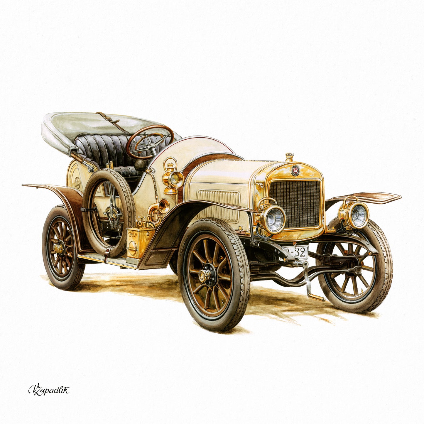 Poznámkový kalendář Classic Cars – Václav Zapadlík, 2026, 30 x 30 cm