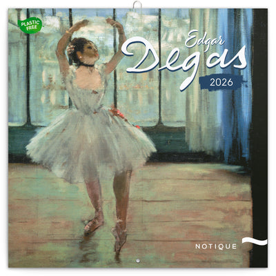 Poznámkový kalendář Edgar Degas 2026, 30 x 30 cm