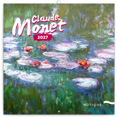 Poznámkový kalendář Claude Monet 2027, 30 x 30 cm