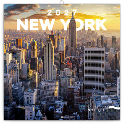 Poznámkový kalendář New York 2027, 30 x 30 cm