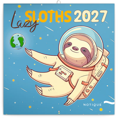 Poznámkový kalendář Pohodoví lenochodi 2027, 30 x 30 cm
