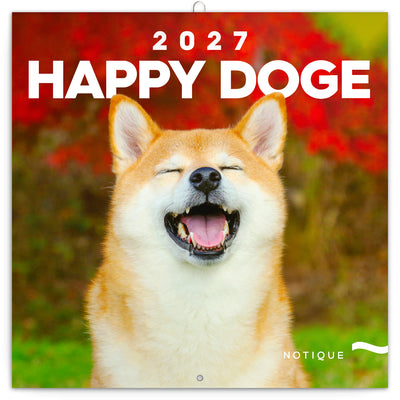 Poznámkový kalendář Happy Doge 2027, 30 x 30 cm