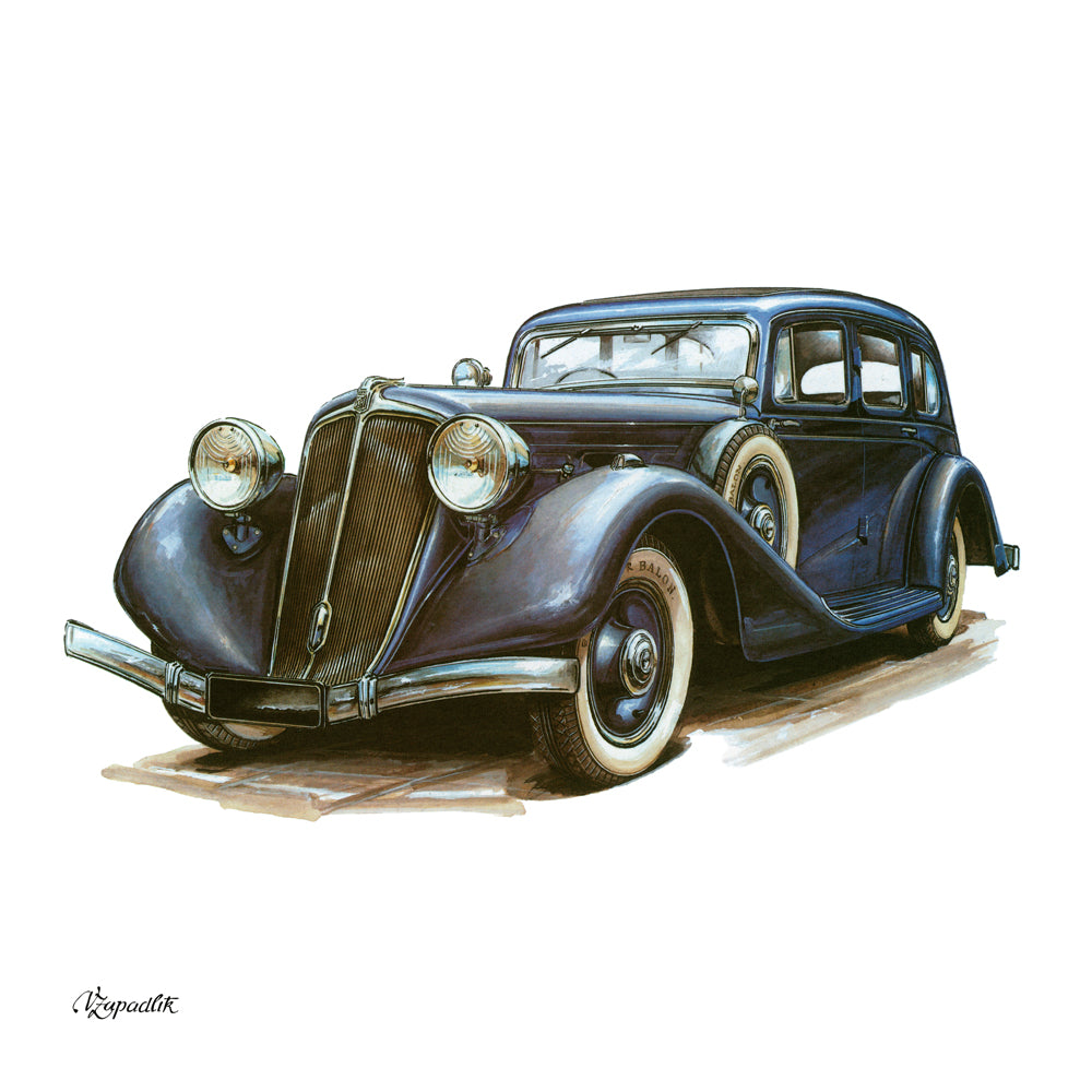 Poznámkový kalendář Classic Cars – Václav Zapadlík 2027, PLASTIC FREE, 30 x 30 cm