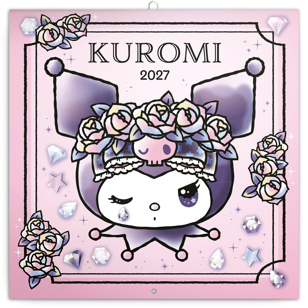 Poznámkový kalendář Kuromi  2027, 30 x 30 cm