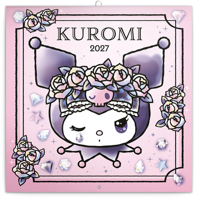 Poznámkový kalendář Kuromi  2027, 30 x 30 cm