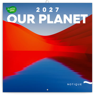 Poznámkový kalendář Naše Planeta 2027, PLASTIC FREE, 30 x 30 cm