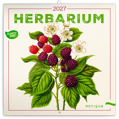 Poznámkový kalendář Herbář 2027, PLASTIC FREE, 30 x 30 cm