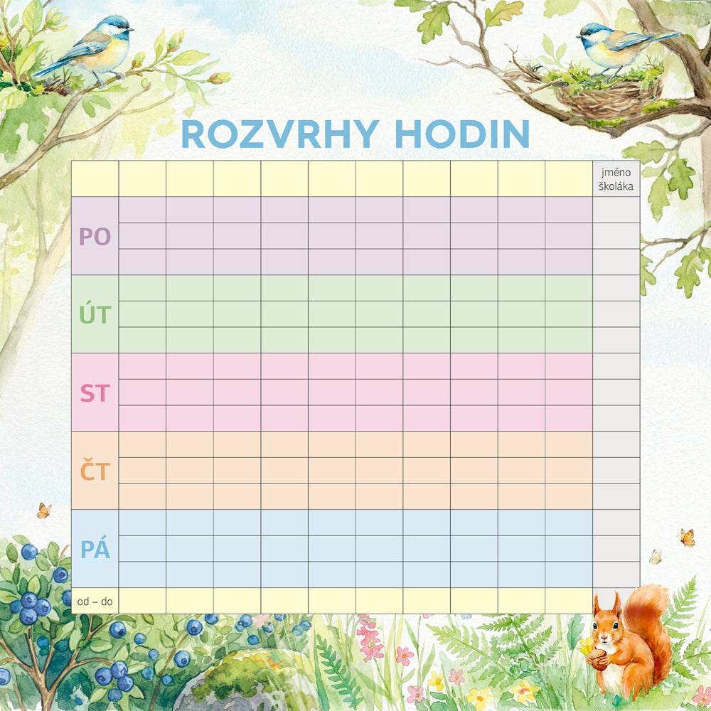 Rodinný plánovací kalendář Zvířátka 2027, 30 x 30 cm