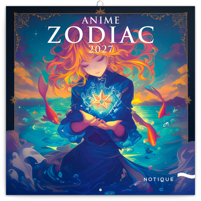 Poznámkový kalendář Anime Zodiac 2027, 30 x 30 cm