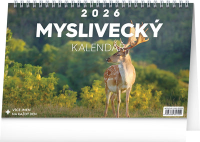 Stolní Myslivecký kalendář 2026, 23,1 x 14,5 cm