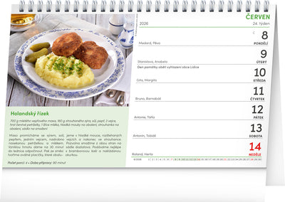 Stolní kalendář Vaříme snadno a rychle 2026, 23,1 x 14,5 cm