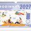 Týdenní rodinný plánovací kalendář s háčkem 2027, 30 x 21 cm